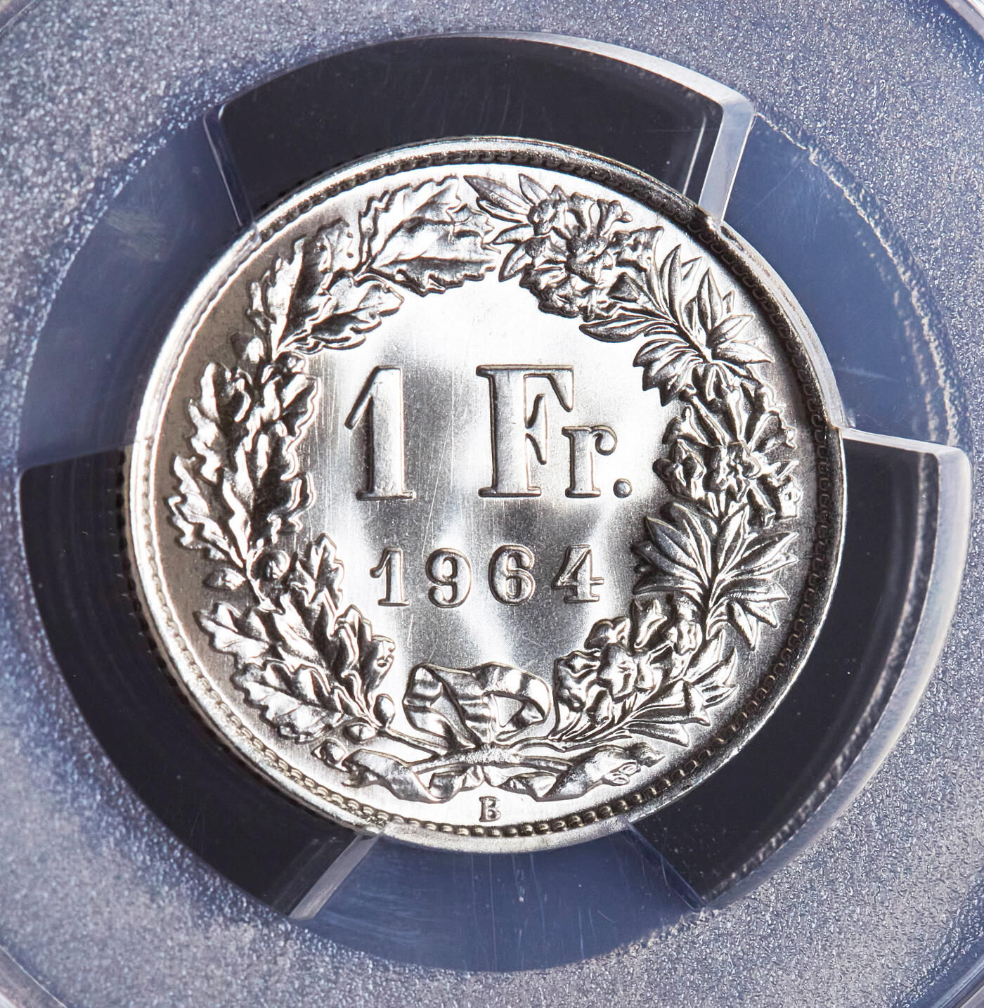 【俄甄集藏】2026年(046)01-07 星期三 晚 19:30 全场包邮 瑞士1964-1966年1/2、1、2法郎银币高分3枚一组，PCGS MS67，顶级转光品相