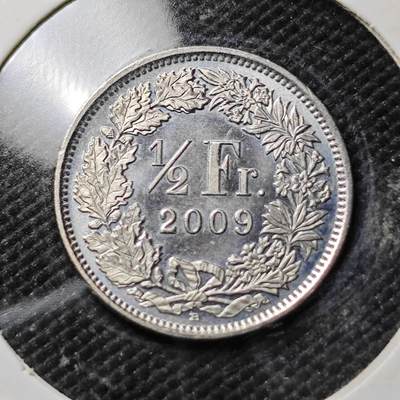 KK钱币收藏小铺  第384期  2月预留时间 周末发货 -  2009瑞士1/2法郎