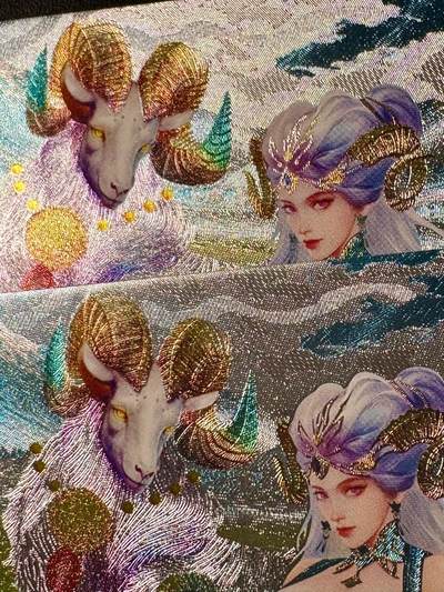 NO.20.5 好又多妹卡大赏，祝你新年旺桃花~只能从此链接进的专场！新店点关注不迷路~每周一站式配齐，方便凑单！（周5晚9点截拍，卖家送拍免费！） - 砖家卡牌 生肖羊 小卡尺寸 1套2张 粗闪