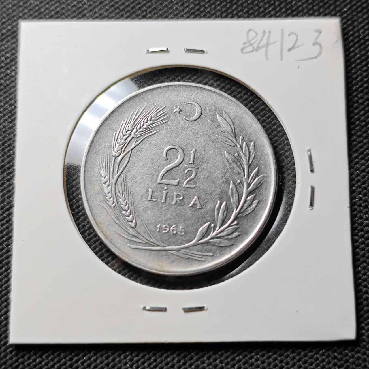 KK钱币收藏小铺  第384期  2月预留时间 周末发货  土耳其2.5里拉