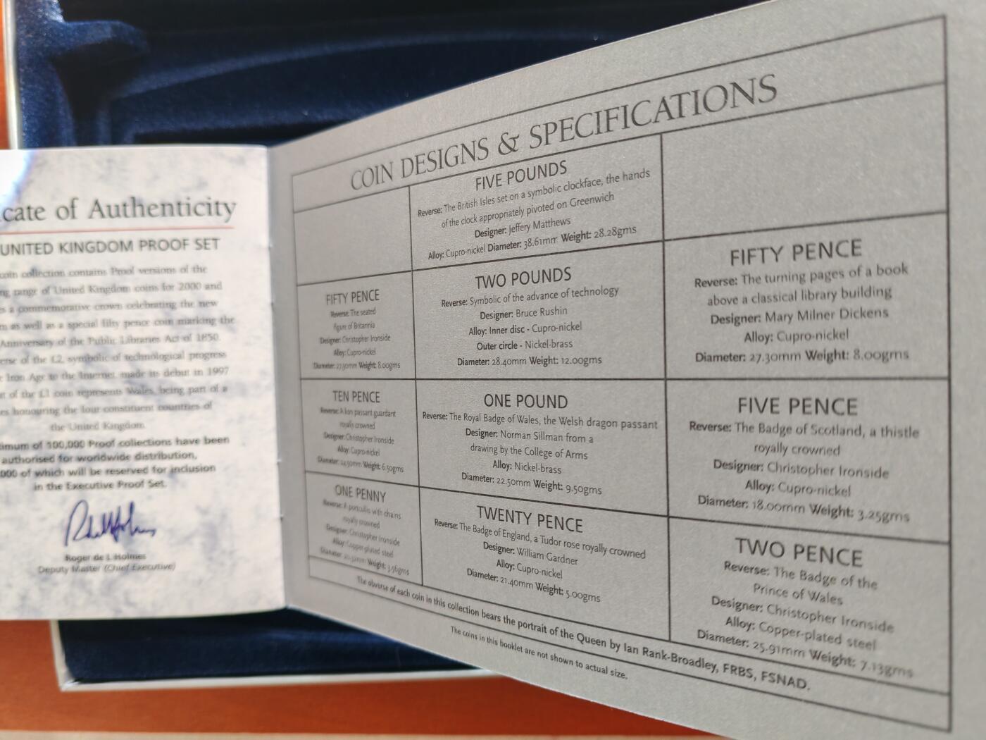 长老汇蛇年精选第九十一场拍卖 2000英国10枚精制币豪华装，盒证全，含千禧年5英镑