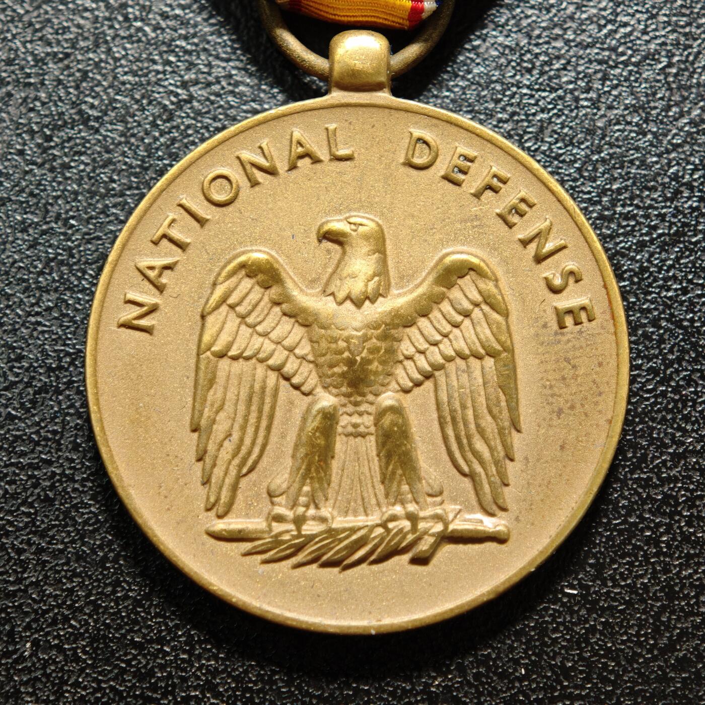 【德藏】世界币章拍卖第160期 美国国防服役奖章 原盒 带略 直径约：31.7mm/仅章；重约：21.3g