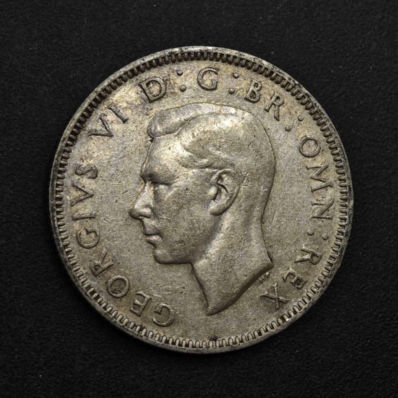 【淘币小摊】限时拍第八百三十九拍  散币银币场  满百包邮可预留两周  周一统一发货  英国1943年乔治六世一先令银币参考银价47