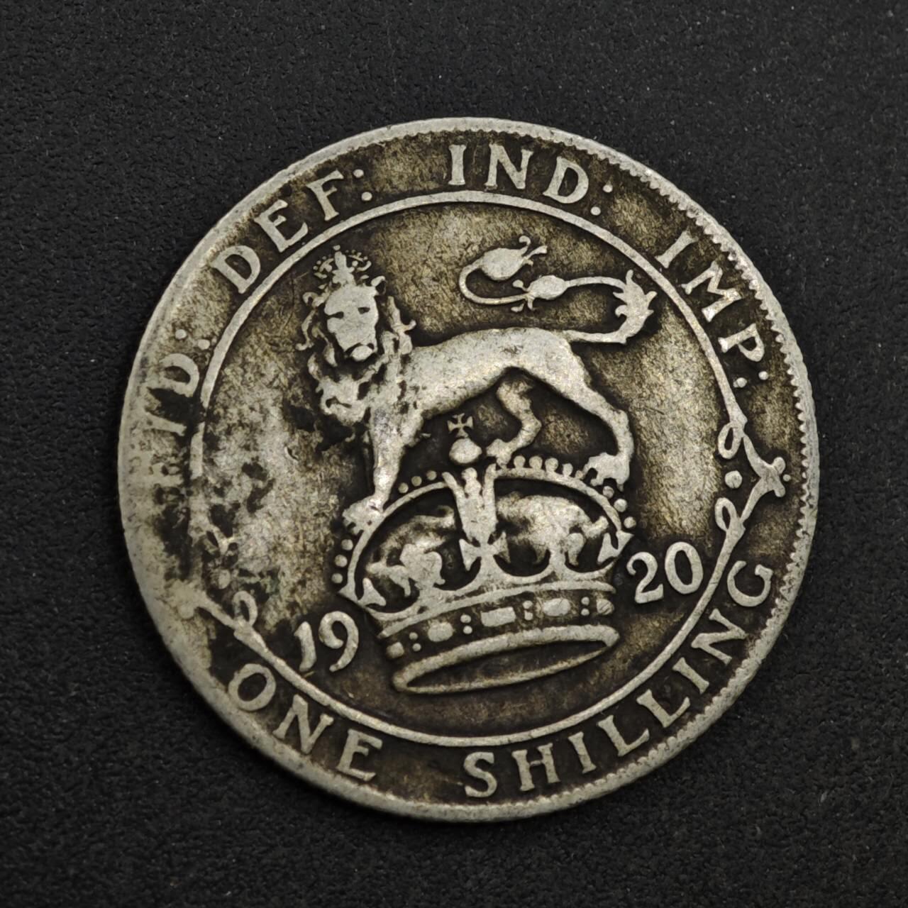 【淘币小摊】限时拍第八百三十九拍  散币银币场  满百包邮可预留两周  周一统一发货  英国1920年乔治五世一先令银币参考银价87