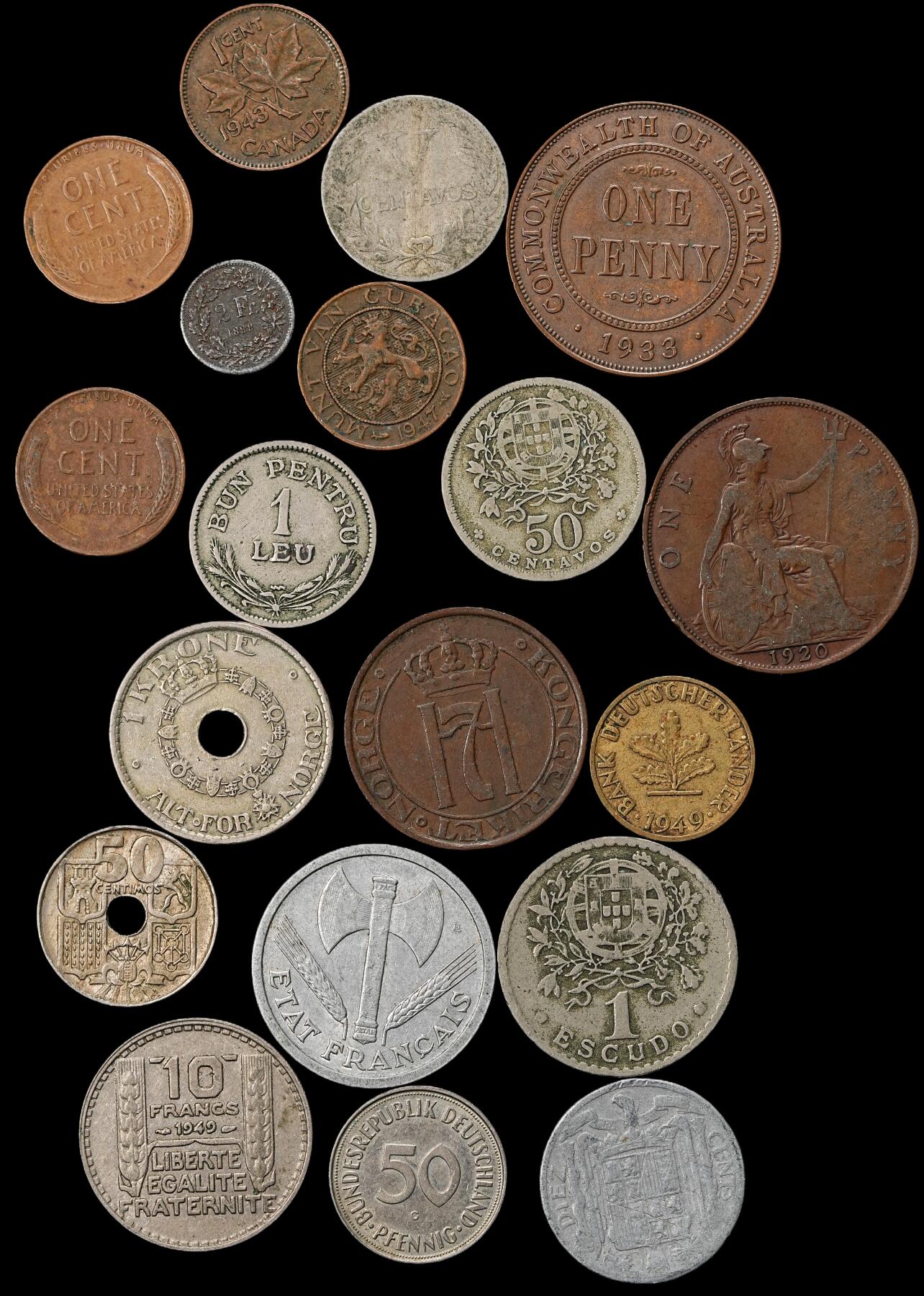 修遠堂世界钱币第一百期 世界旧硬币 第二组