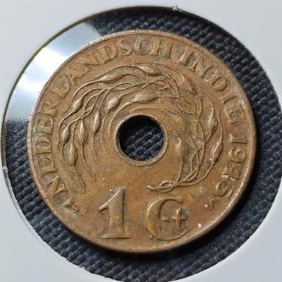 KK钱币收藏小铺  第383期  2月预留时间 周末发货 -  1945荷属东印度一分铜币