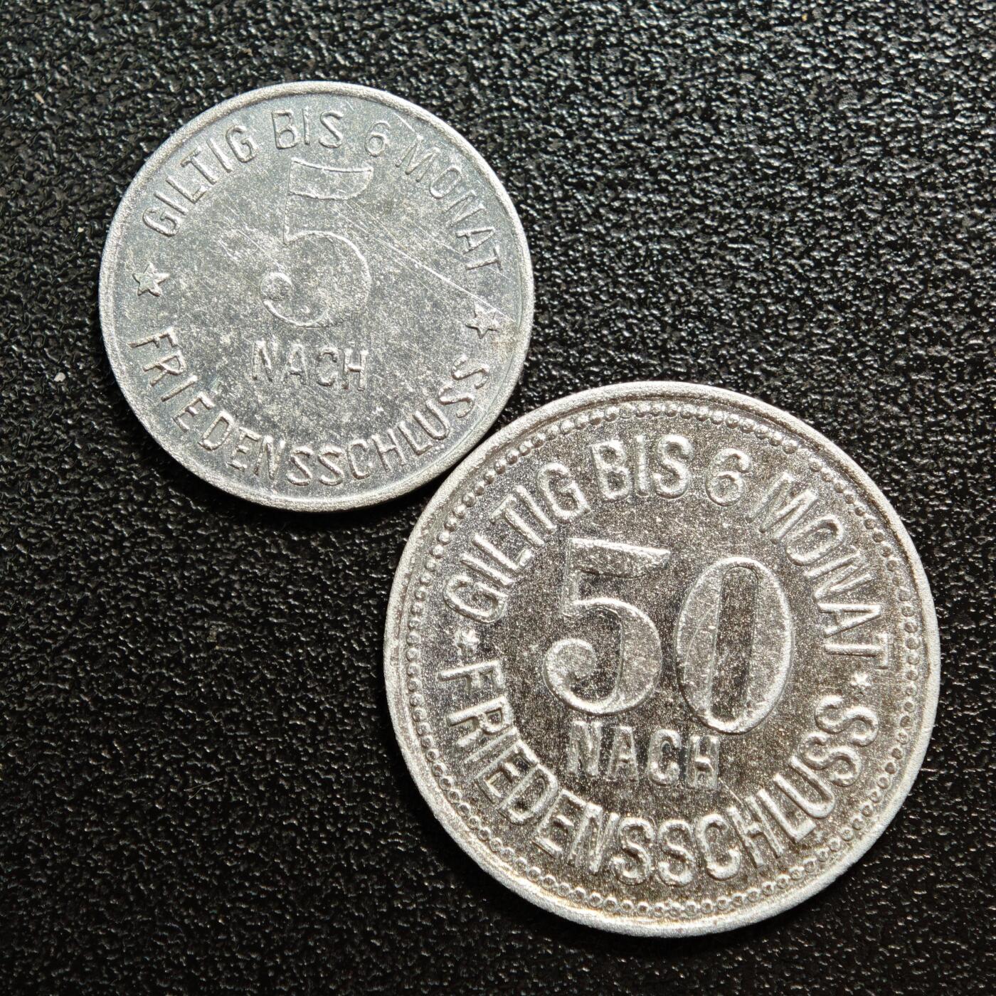 【德藏】世界币章拍卖第160期 德国 德紧硬币 2枚一组