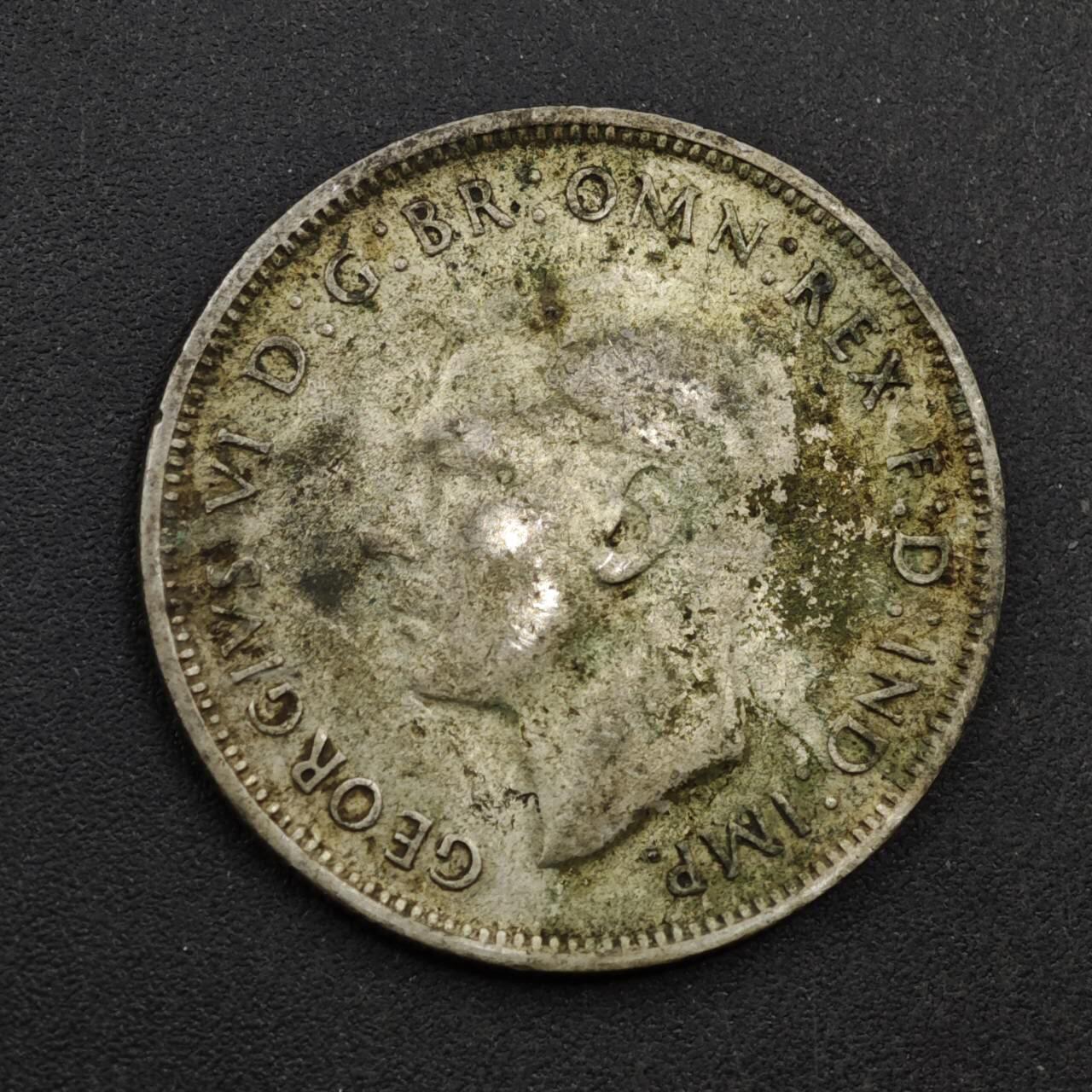 【淘币小摊】限时拍第八百三十九拍  散币银币场  满百包邮可预留两周  周一统一发货  澳大利亚1947年乔治六世弗洛林银币参考银价95