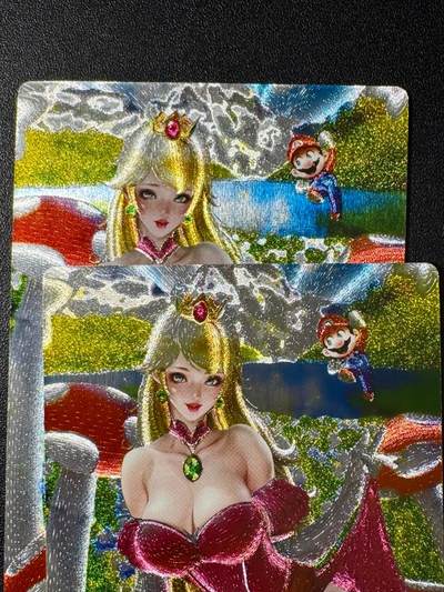 NO.20.5 好又多妹卡大赏，祝你新年旺桃花~只能从此链接进的专场！新店点关注不迷路~每周一站式配齐，方便凑单！（周5晚9点截拍，卖家送拍免费！） - 奇点卡牌 马里奥 碧姬公主 正常版与清凉版服饰 2张 粗闪