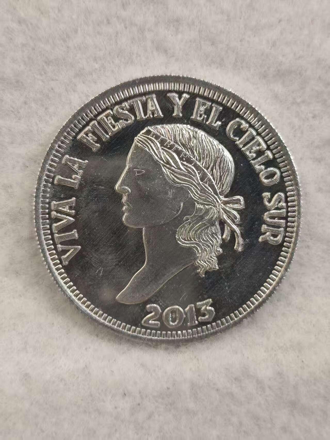 G&W世界散币，银币处理专场（第41场） 美国2013年加州圣巴巴拉钱币珠宝行纪念章  克朗型