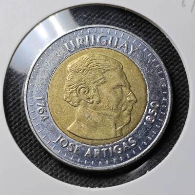 KK钱币收藏小铺  第383期  2月预留时间 周末发货 -  乌拉圭10比索双色币