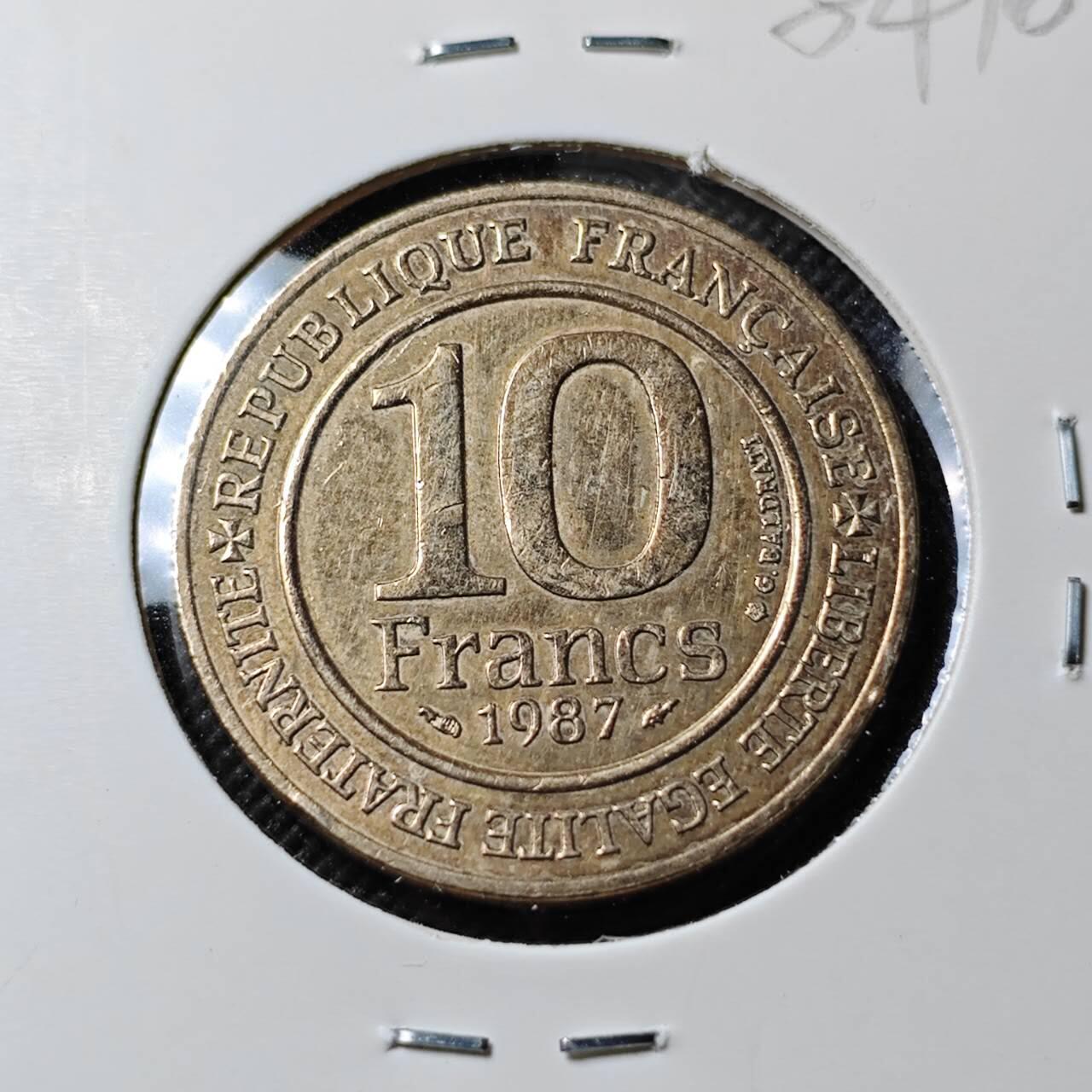 KK钱币收藏小铺  第384期  2月预留时间 周末发货 法国10法郎纪念币 