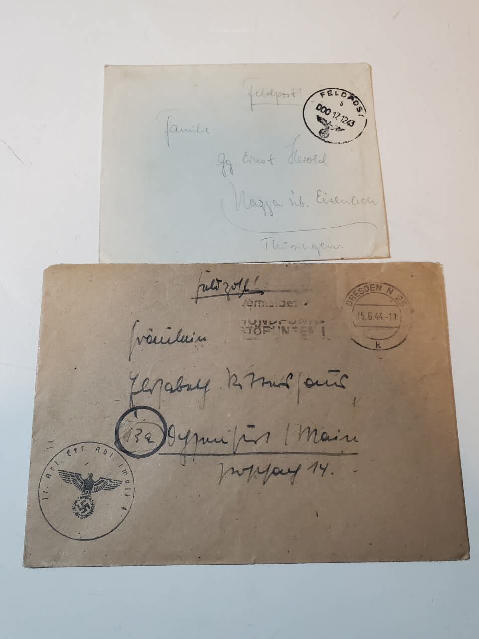 韵星假日拍卖第三十五期 -- Rimey Holidays Auction 34 nazi德国战地军邮信函两封