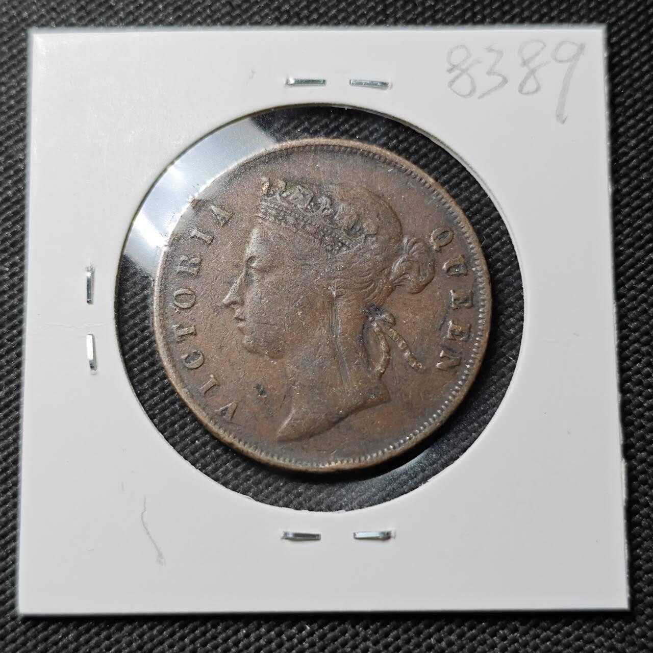 KK钱币收藏小铺  第383期  2月预留时间 周末发货  1897英属海峡1分铜币