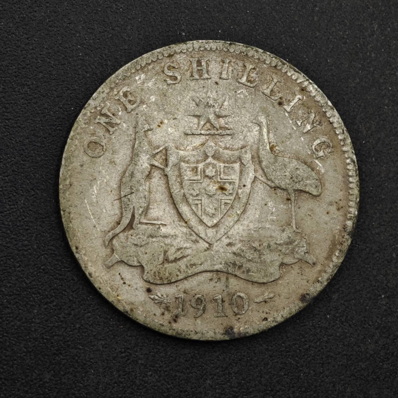 【淘币小摊】限时拍第八百三十九拍  散币银币场  满百包邮可预留两周  周一统一发货  澳大利亚1910年爱德华七世一先令银币参考银价87