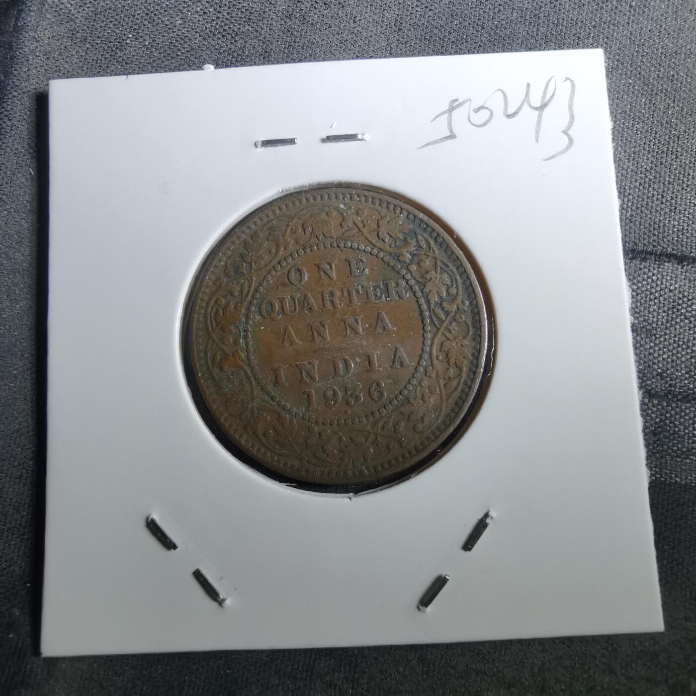 沼泽如烟--第950场 荷属东印度1936年四分之一安娜