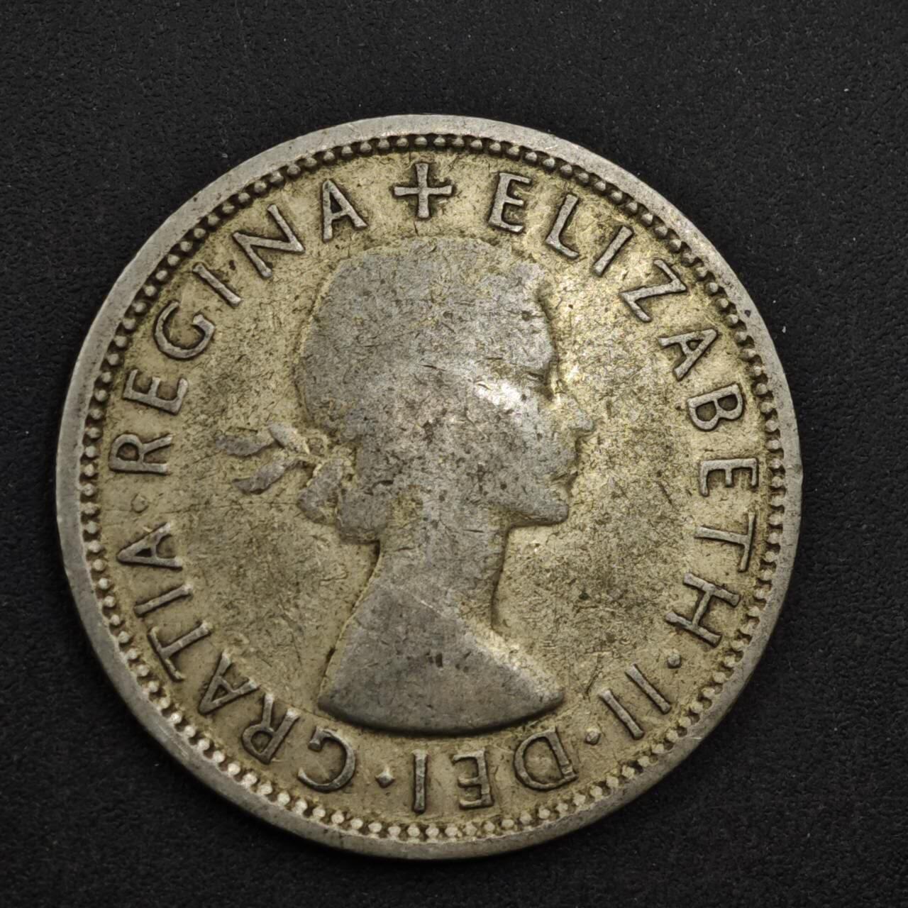 【淘币小摊】限时拍第八百三十九拍  散币银币场  满百包邮可预留两周  周一统一发货  澳大利亚1954年乔治六世弗洛林银币参考银价95