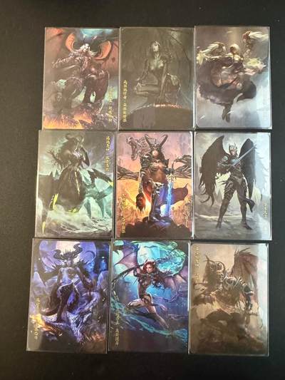 NO.20 好又多金牌大场，新年马到成功！新店点关注不迷路！每周一站式配齐，方便凑单！（周6晚8点截拍，卖家送拍0抽成！） - 动漫美女卡牌 天使与恶魔9张 磨砂拉丝