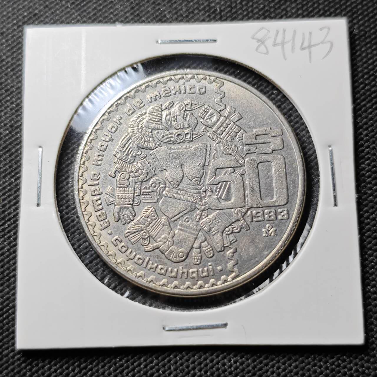 KK钱币收藏小铺  第384期  2月预留时间 周末发货  1983墨西哥50比索 大币！