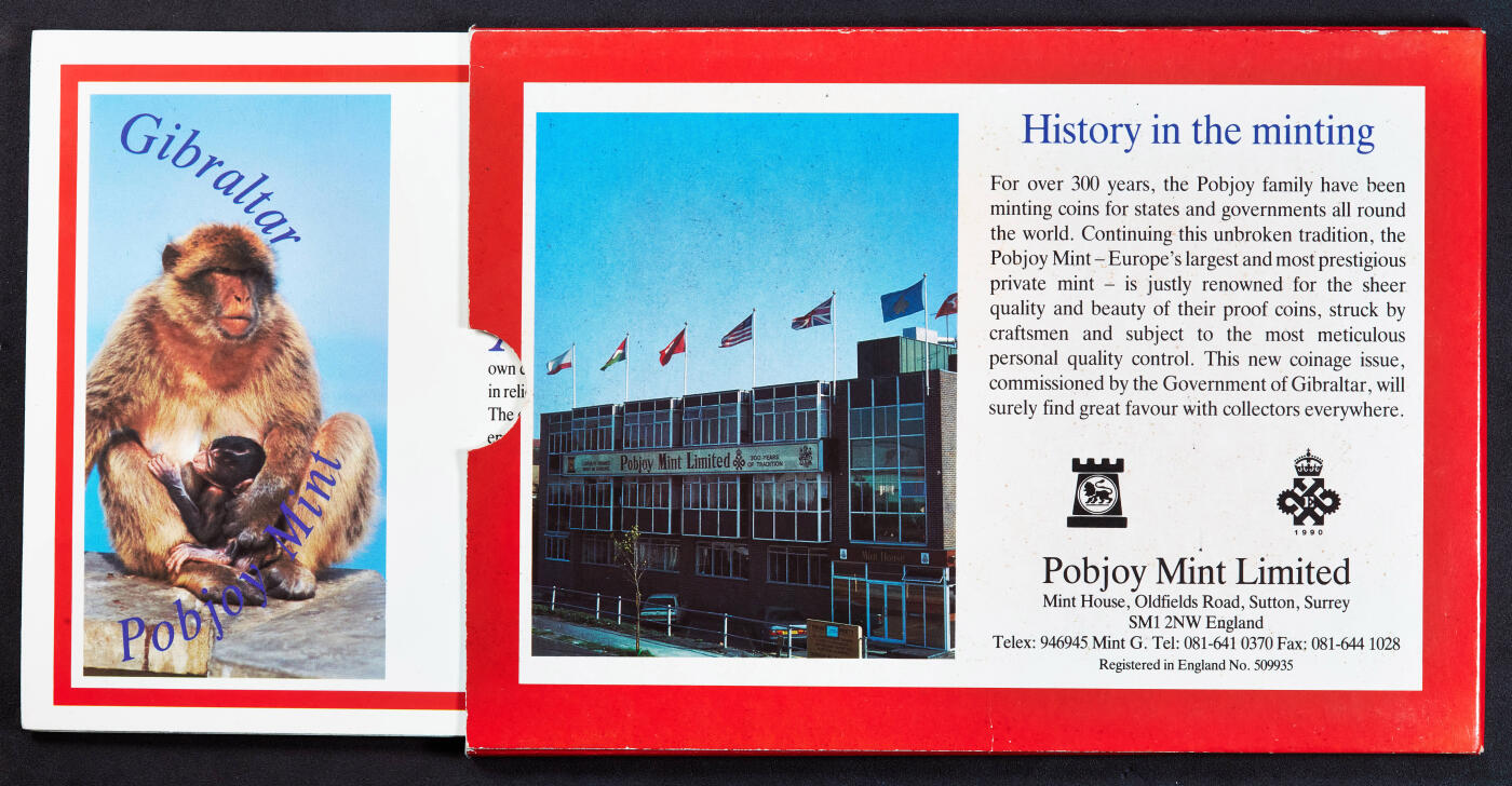 【俄甄集藏】2026年(046)01-07 星期三 晚 19:30 全场包邮 英属直布罗陀1998年1便士-5镑册装硬币9枚全套，全新品相，稀少品种