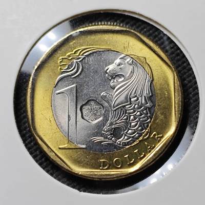 KK钱币收藏小铺  第384期  2月预留时间 周末发货 -  新加坡1元 好品