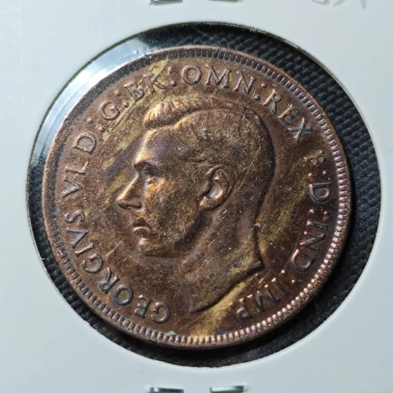 KK钱币收藏小铺  第383期  2月预留时间 周末发货  1941澳大利亚1便士铜币