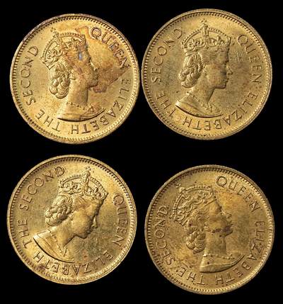 修遠堂世界钱币第一百期 - 1980年香港一毫4枚 曾经的名誉品，未流通