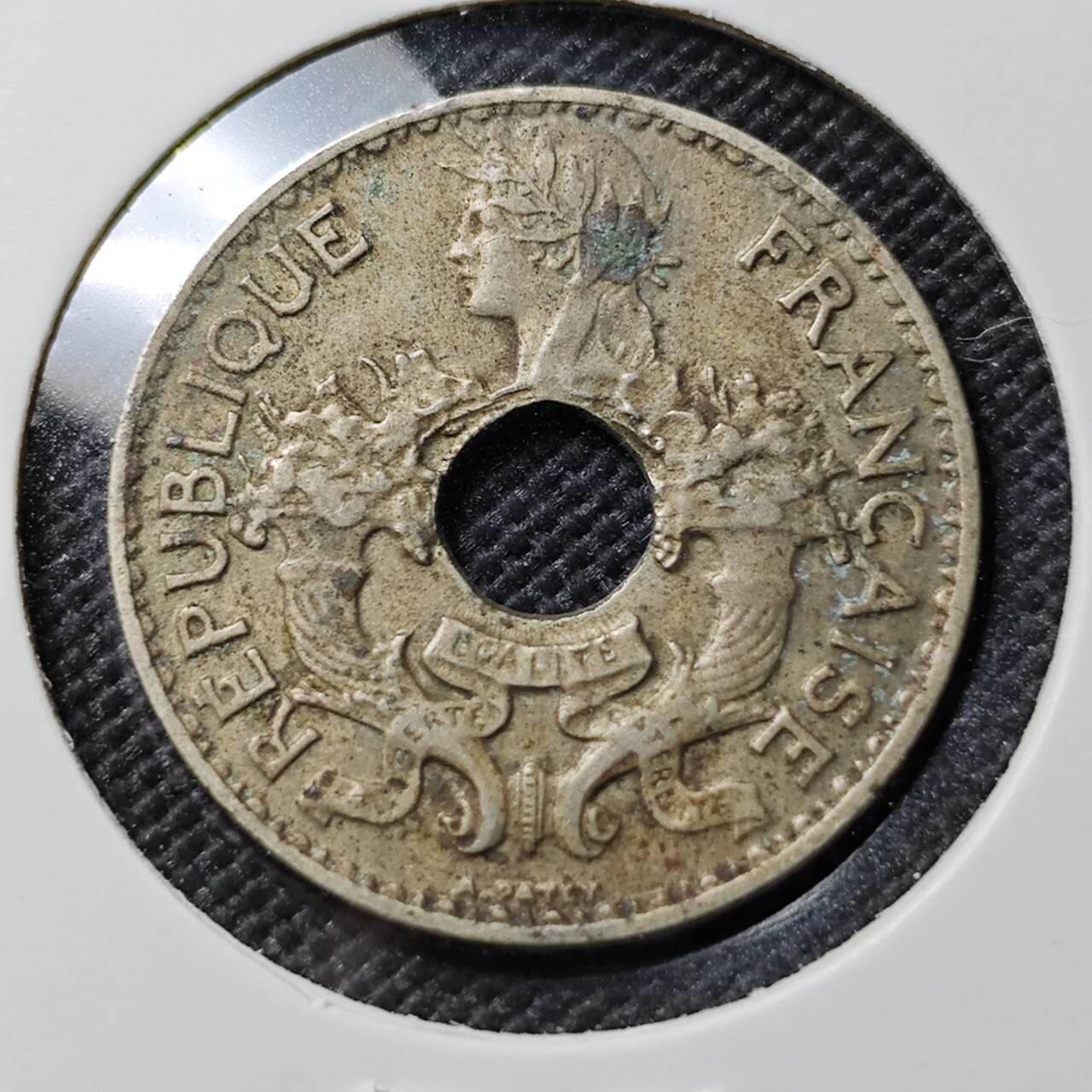 KK钱币收藏小铺  第384期  2月预留时间 周末发货  法属印支5分