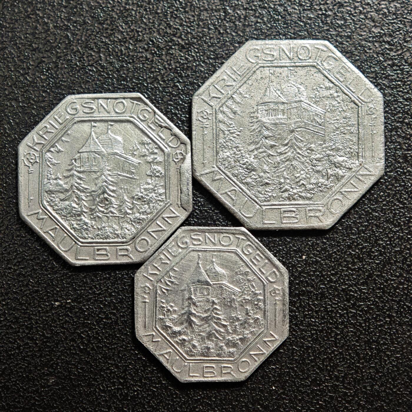 【德藏】世界币章拍卖第160期 德国 德紧硬币 3枚一组