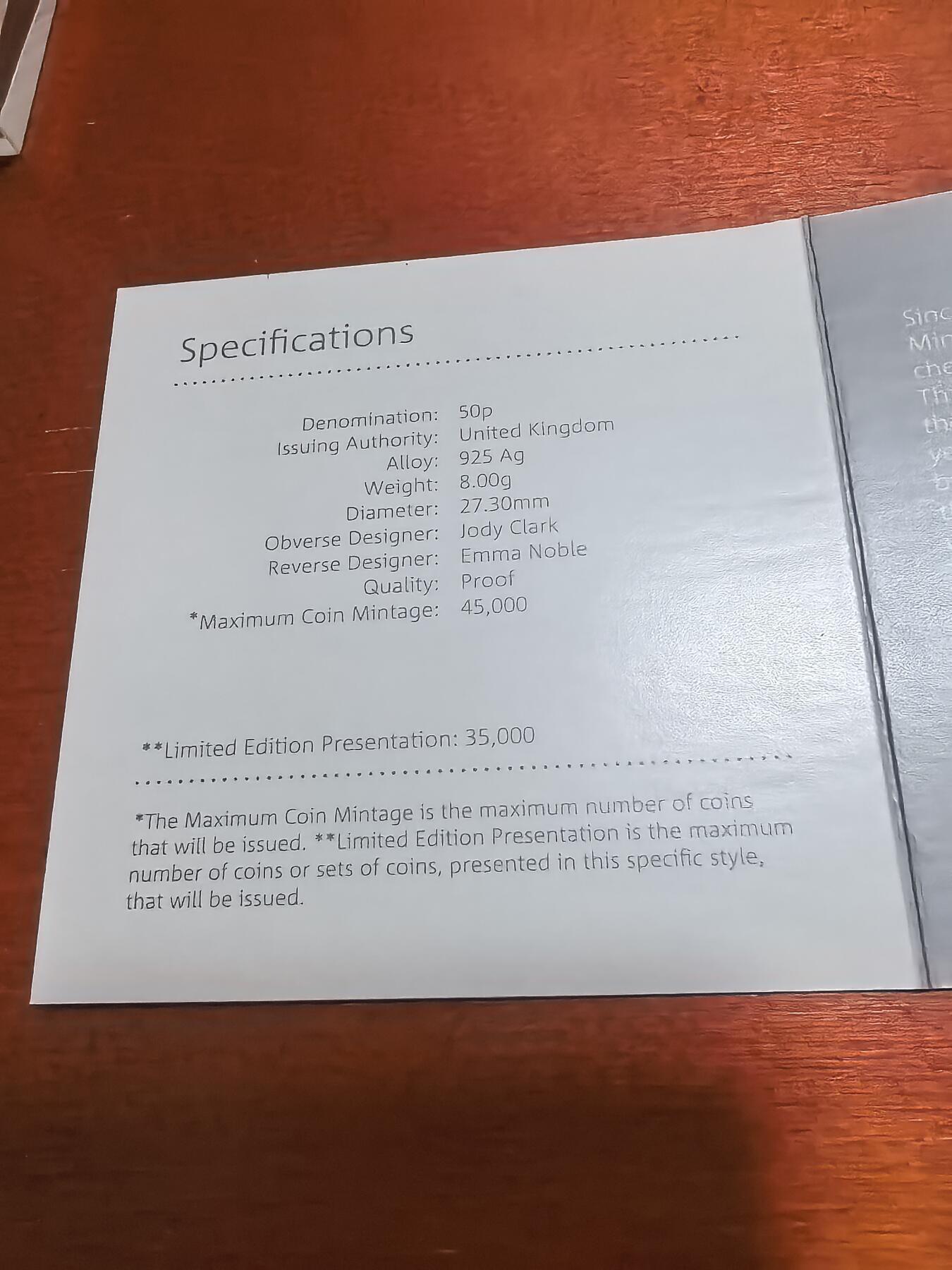 长老汇蛇年精选第九十一场拍卖 2018英国彼得兔系列彼得兔50便士精制彩色银币，原盒证