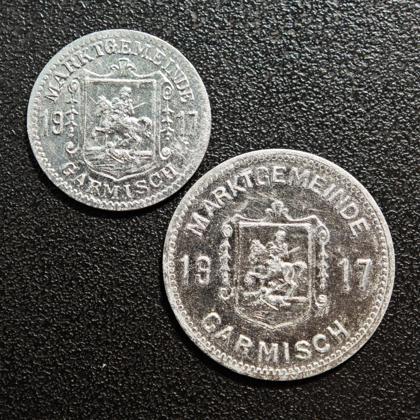 【德藏】世界币章拍卖第160期 德国 德紧硬币 2枚一组