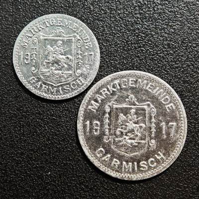 【德藏】世界币章拍卖第160期 - 德国 德紧硬币 2枚一组