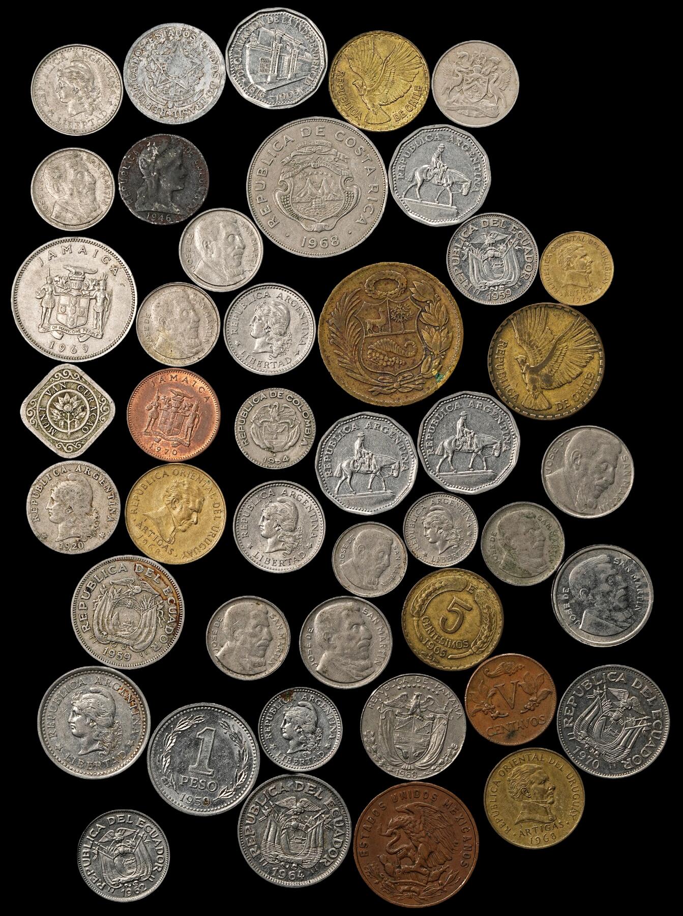 修遠堂世界钱币第一百期 拉美硬币一组