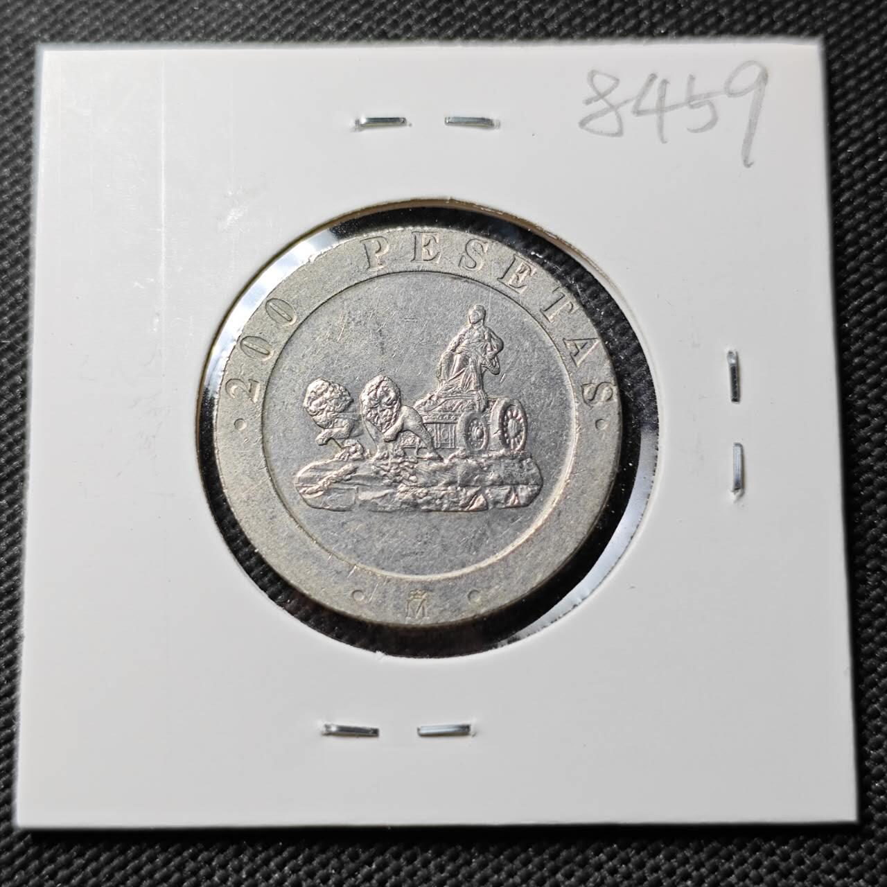 KK钱币收藏小铺  第384期  2月预留时间 周末发货  西班牙200比塞塔纪念币