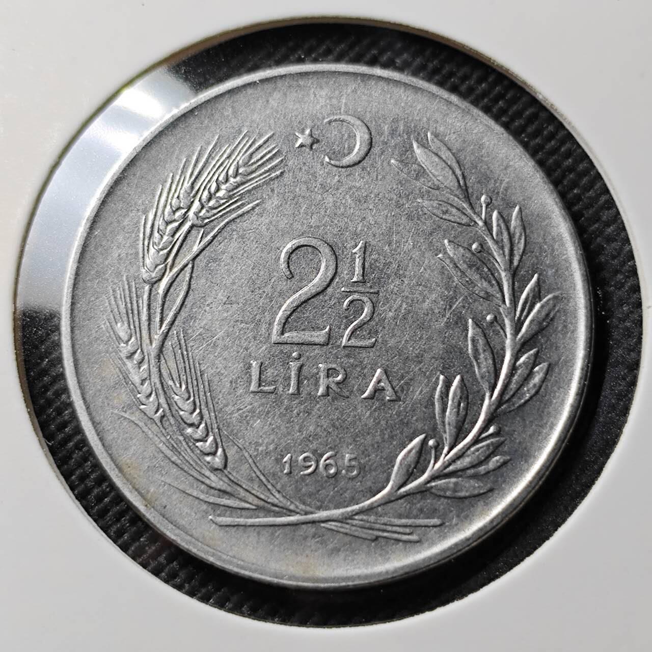 KK钱币收藏小铺  第384期  2月预留时间 周末发货  土耳其2.5里拉