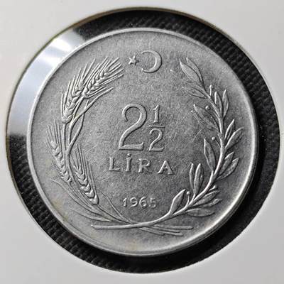 KK钱币收藏小铺  第384期  2月预留时间 周末发货 -  土耳其2.5里拉