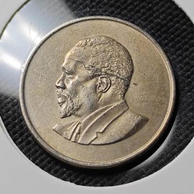 KK钱币收藏小铺  第384期  2月预留时间 周末发货 -  1966肯尼亚25分 头像无字版