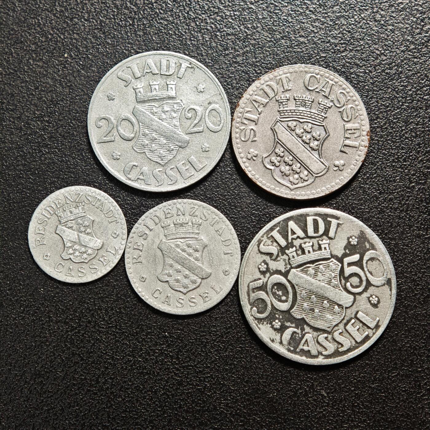 【德藏】世界币章拍卖第160期 德国 德紧硬币 3枚一组