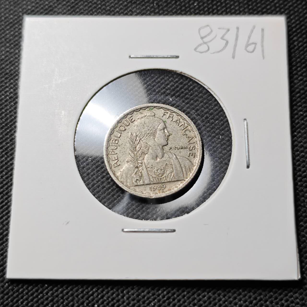 KK钱币收藏小铺  第383期  2月预留时间 周末发货  1939法属印支10分