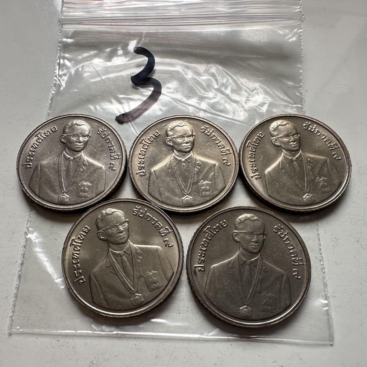 🌹外币初藏🌹🐯2026年第2场  泰国纪念币专场 1995年第18届东南亚运动会5铢纪念币 全新5枚