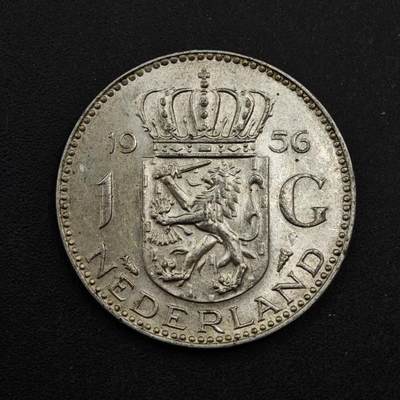 【淘币小摊】限时拍第八百三十九拍  散币银币场  满百包邮可预留两周  周一统一发货  - 荷兰1956年1盾银币 参考银价78