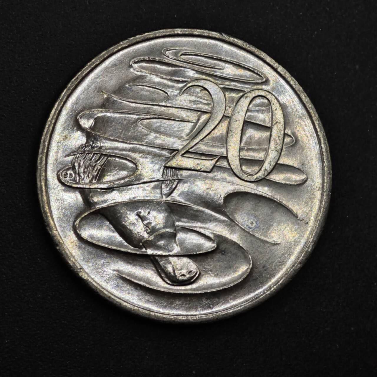 【淘币小摊】限时拍第八百三十九拍  散币银币场  满百包邮可预留两周  周一统一发货  澳大利亚2016年货币50周年20分纪念币