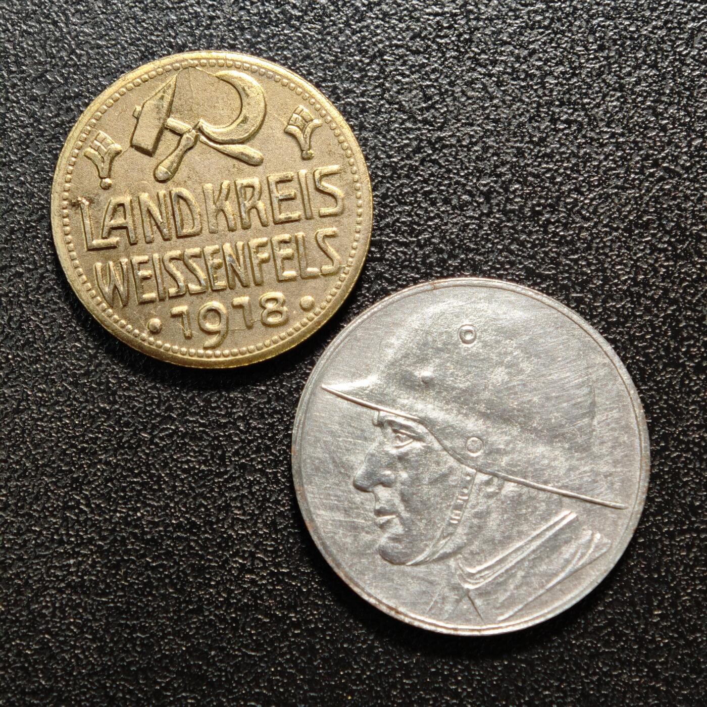 【德藏】世界币章拍卖第160期 德国 德紧硬币 2枚一组