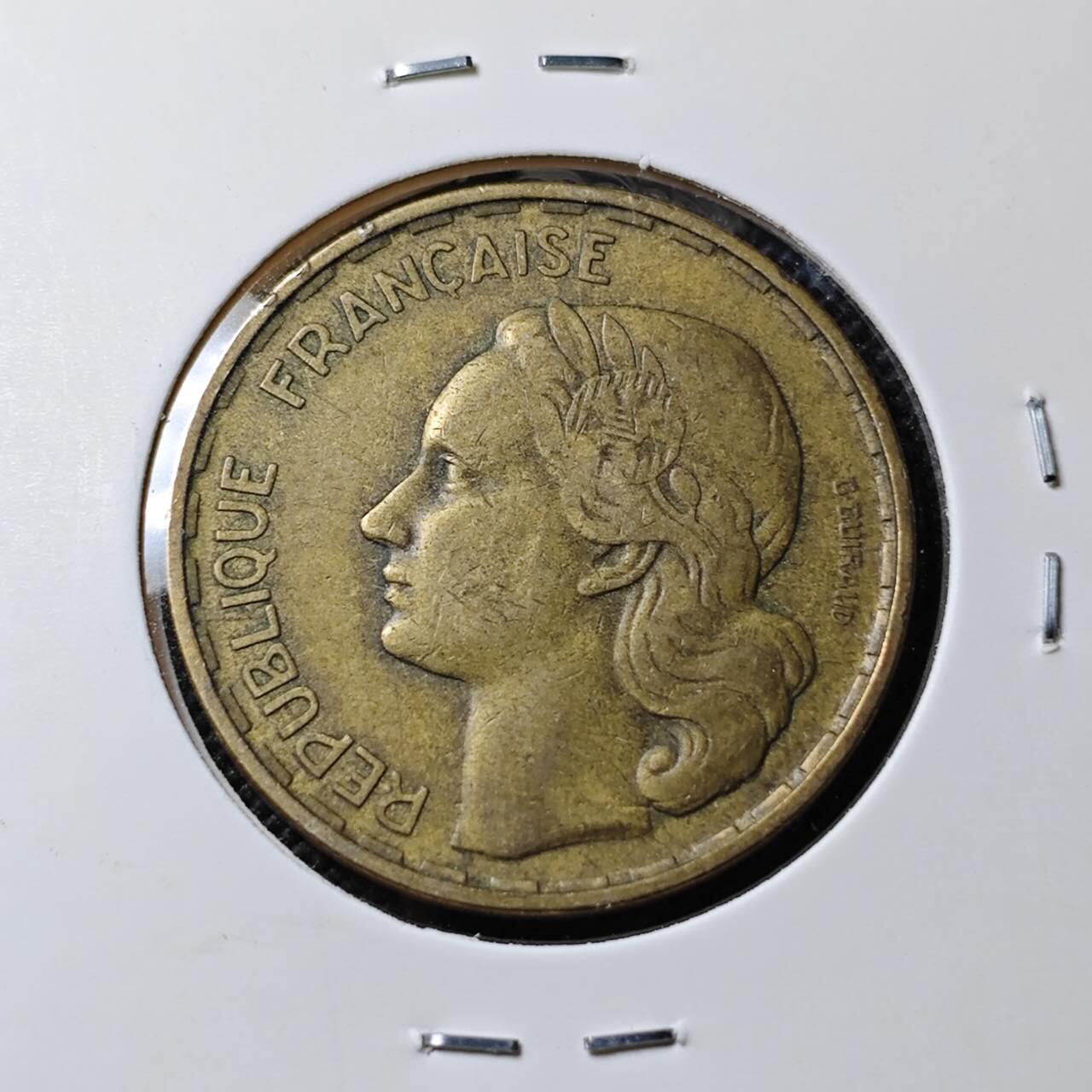 KK钱币收藏小铺  第384期  2月预留时间 周末发货  法国50法郎铜币