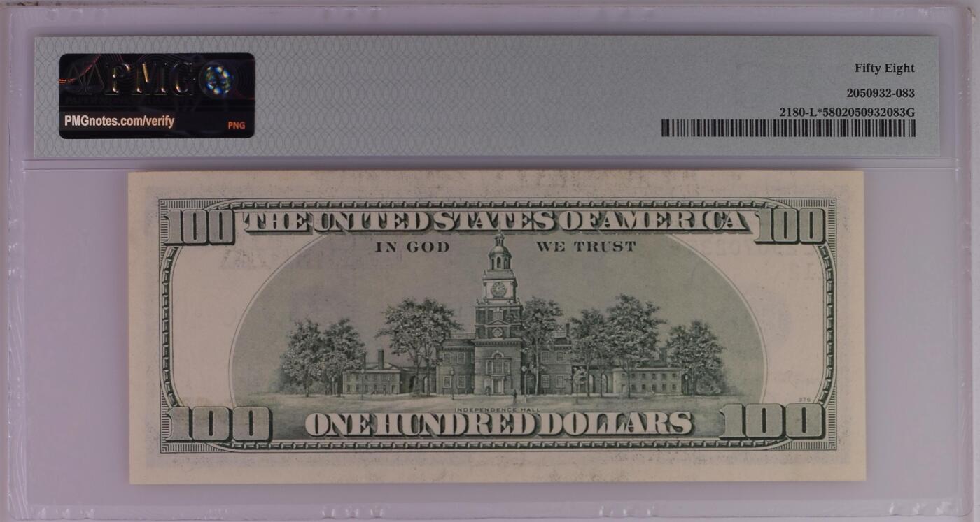 《艾美收藏》第227期-1.3周六外币黄金场-马年首拍 美国2006年补号100美元PMG58无4