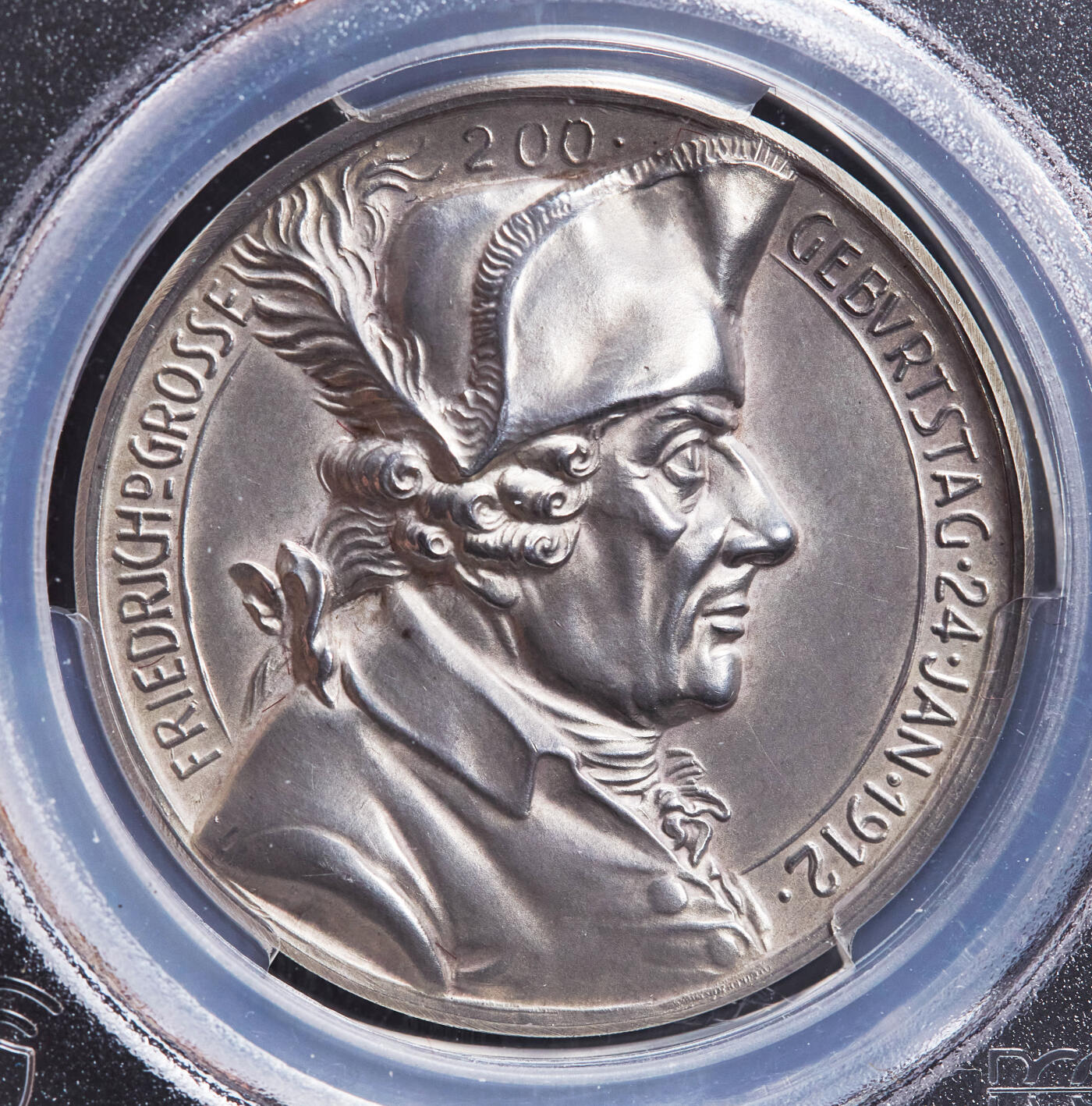 【俄甄集藏】2026年(046)01-07 星期三 晚 19:30 全场包邮 德国1912年纪念腓特烈大帝诞辰200周年银章，PCGS SP62，卡尔·哥茨作品，少见品种