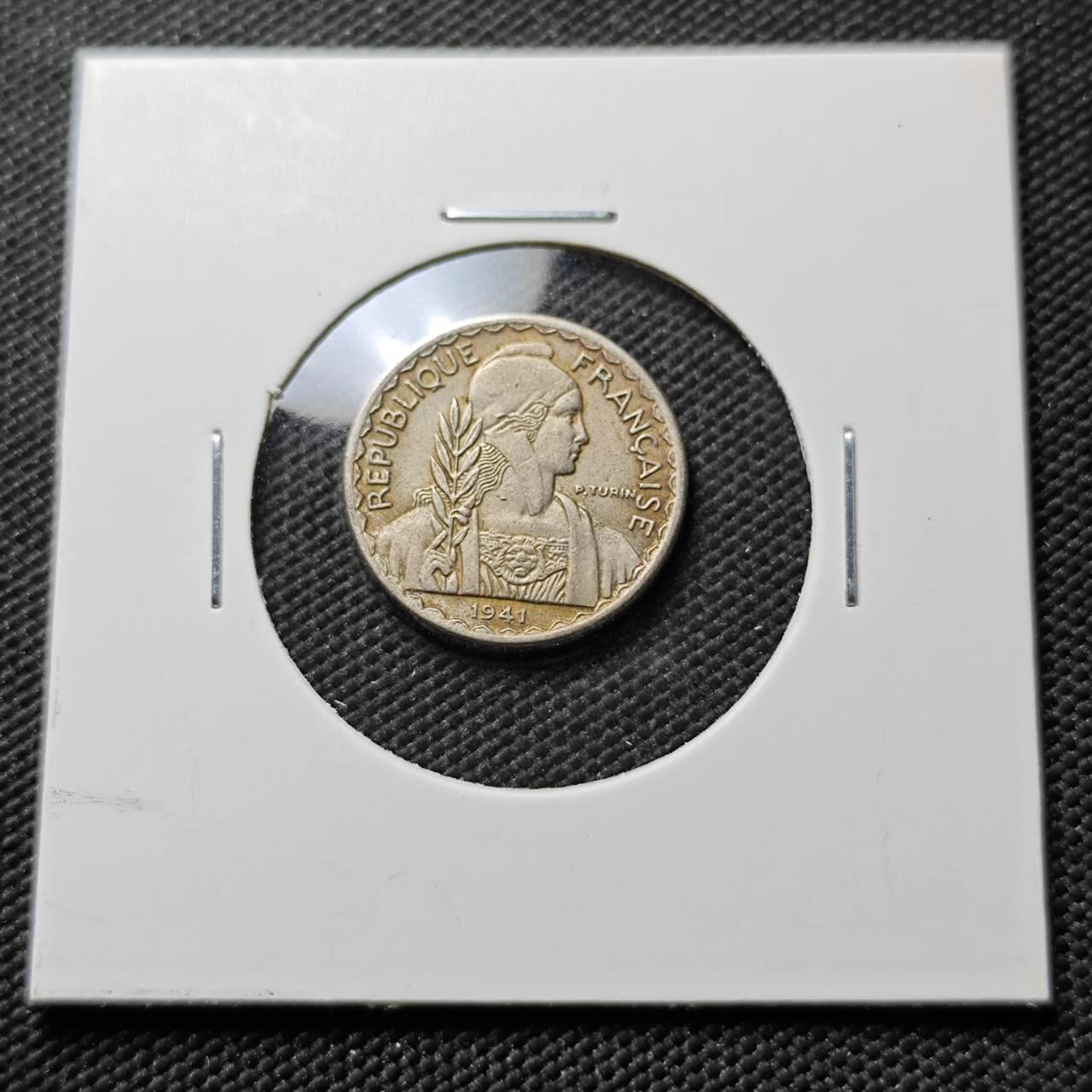 KK钱币收藏小铺  第384期  2月预留时间 周末发货  法属印支10分