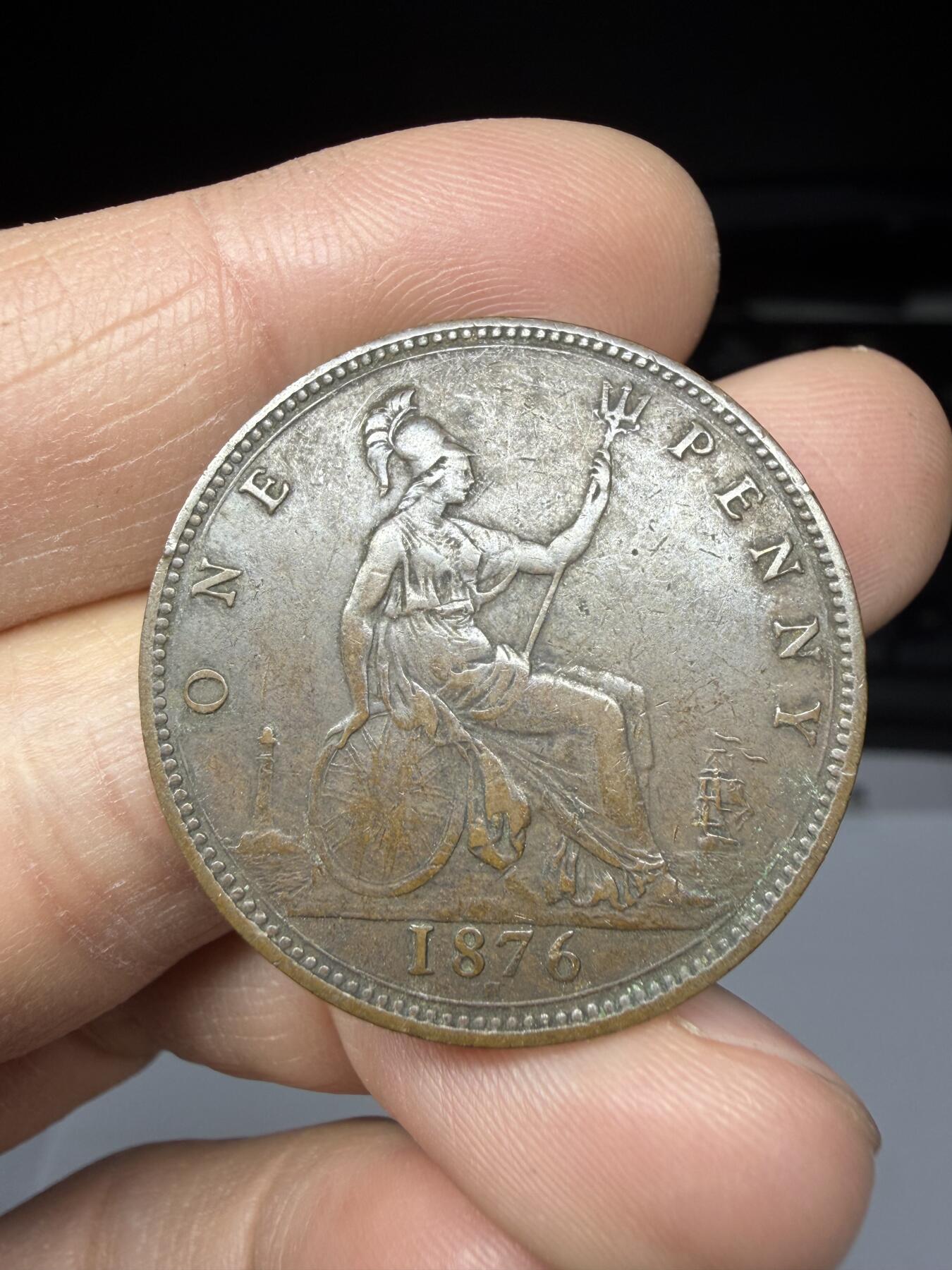 2026年集古藏今外币拍卖第一期-第1场—（总第298拍），可以寄存60天，满160元包邮。 1876年英国1便士