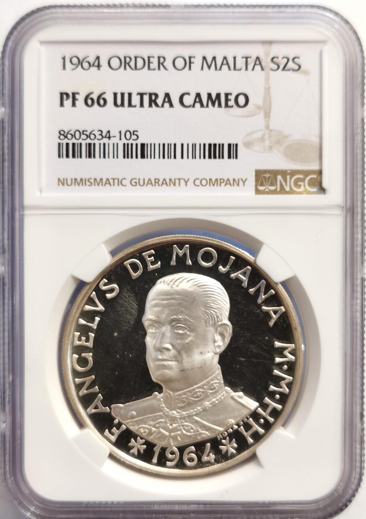 博洋堂“岁启嘉年”2026新年精品大拍专场暨第155期（全场包邮） NGC PF66UC 马耳他骑士团1964年2斯库多精制银币