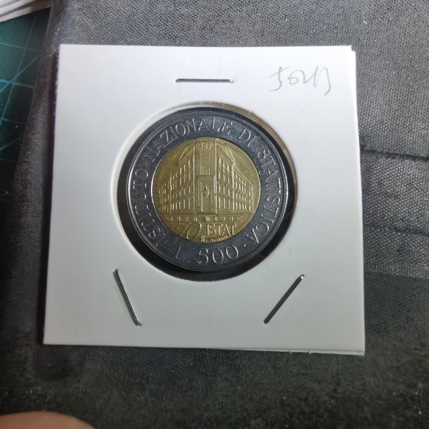 沼泽如烟--第950场 意大利1996年500里拉纪念币